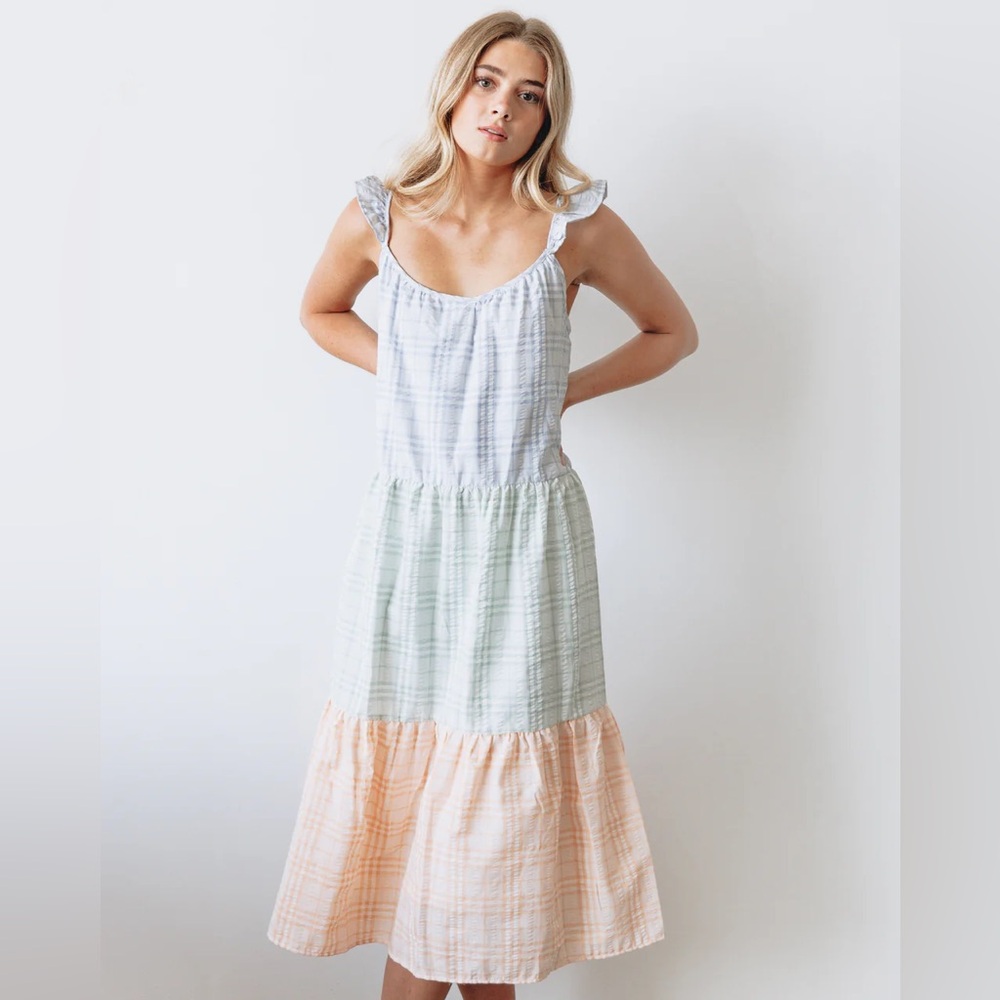 NWT Colorblock Midi Dress